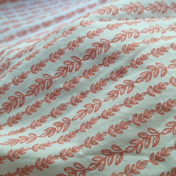 BLAIR Button Front Tunic Shirt Peach and Cream Vine Print Large - Picture 6 of 6